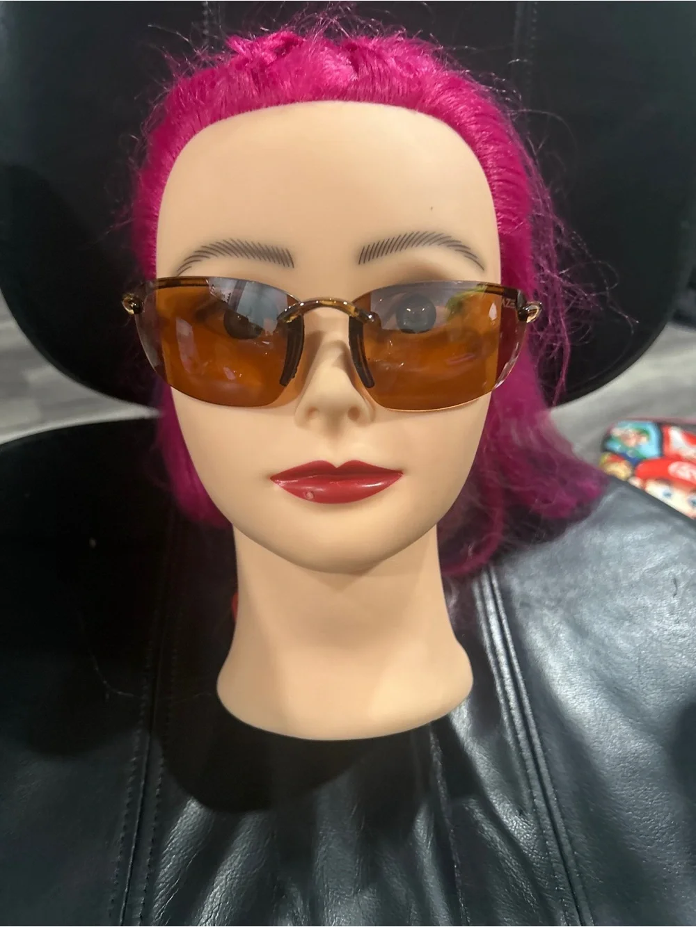Brown Tinted Rimless Sunglasses - Women Accessories